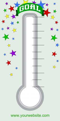 PRINTABLE Really Big Goal Thermometer, Printable Goal Chart, Really Big  Goal Thermometer, Downloadable Large Goal Thermometer - 4 PDF Pages
